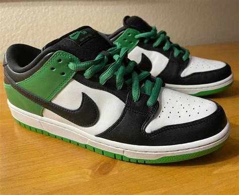 green Nike sneakers